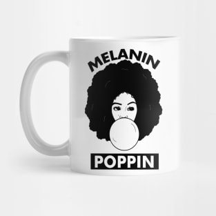 Melanin Poppin Afro Woman Black History Mug